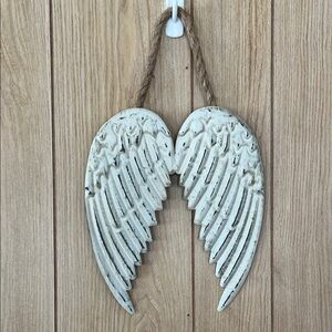 Elegant Cream Angel Wings Wall Art
